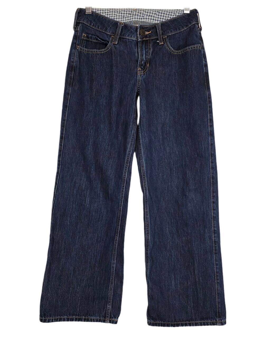 Hollister Low-Rise Baggy Classic Straight Leg Dark Wash Jeans W25 Short